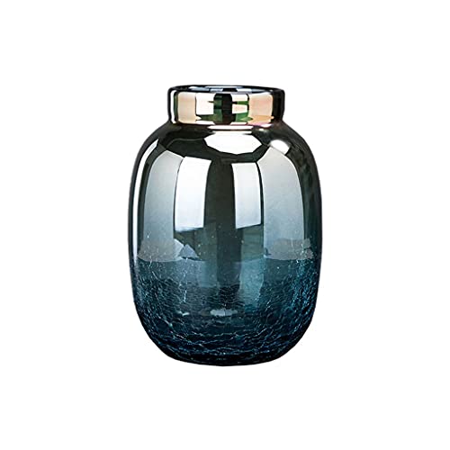 CAZARU Vasen Blaue galvanisierte Glasvase, Heim-Couchtisch, Büro, Desktop, Restaurant, Dekoration, Vase, handgefertigte Vase, dekorative Blumenvase von CAZARU