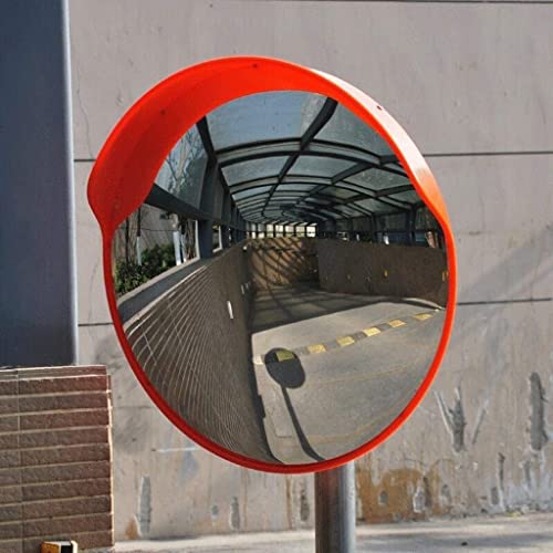 CAZARU Verkehrsspiegel 80 cm, Straßenkonvexspiegel für den Innen- und Außenbereich, konvexer Eckspiegel, Sicherheitsspiegel, diebstahlsicherer Spiegel, Auto-Wendespiegel von CAZARU