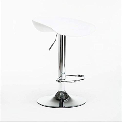 CBBYNT Möbel-Schreibtischstuhl, PP-Material, rotierender, anhebbarer Barstuhl aus Schmiedeeisen, minimalistischer, rückenfreier hoher Hocker/weiß elegant von CBBYNT