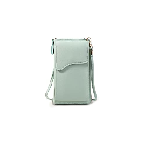 CCAFRET Damen Geldbörse Frauenfärbeltasche Multifunktionale Mini-Handy-Tasche (Color : Green) von CCAFRET