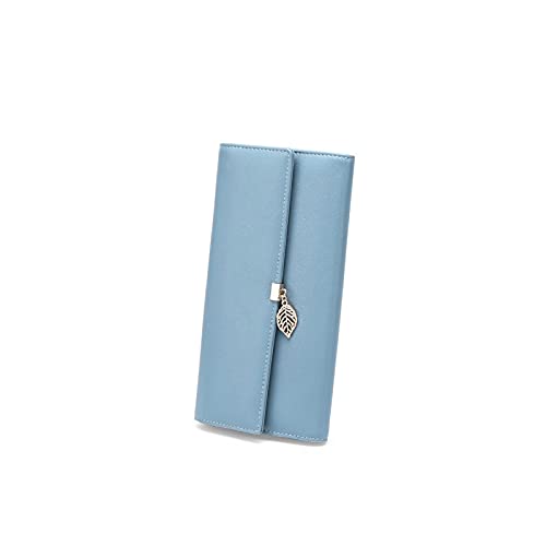 CCAFRET Damen Geldbörse Lange Frauen Brieftasche Weibliche Geldbörsen Münze Geldbörse Kartenhalter Brieftaschen Für Frauen PU-Leder Damen Clutch Geld Tasche (Color : Blue) von CCAFRET