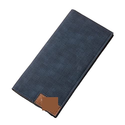CCAFRET Damen Geldbörse MenSlim for Vintage Leather Wallets Thin Male Porte Feuille Billetera Mens Wallet Masculina (Color : Blue) von CCAFRET