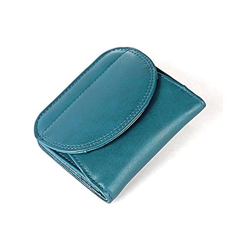 CCAFRET Damen Geldbörse Mode Damen Brieftasche Leder Frauen Kleine Brieftasche Münze Geldbörse Mini Münze Geldbörse Karten Fall (Color : Blue) von CCAFRET