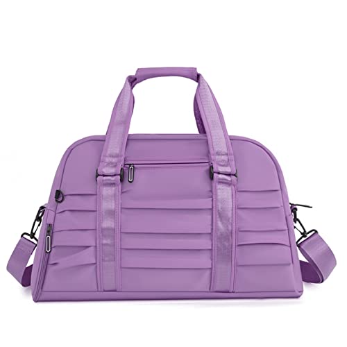 CCAFRET Gym Tasche Carry on Duffel Bag Outdoor Sport Bag Dry Wet Separate Gym Fitness Handtasche Casual Solid Large Capacity Sac De Voyage (Color : Lavender) von CCAFRET