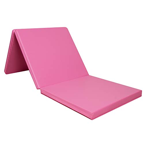 CCLIFE 180x60x5cm Klappbare Weichbodenmatte Turnmatte für Zuhause Fitnessmatte Gymnastikmatte Rutschfeste Sportmatte Spielmatte, Farbe:Rosa von CCLIFE