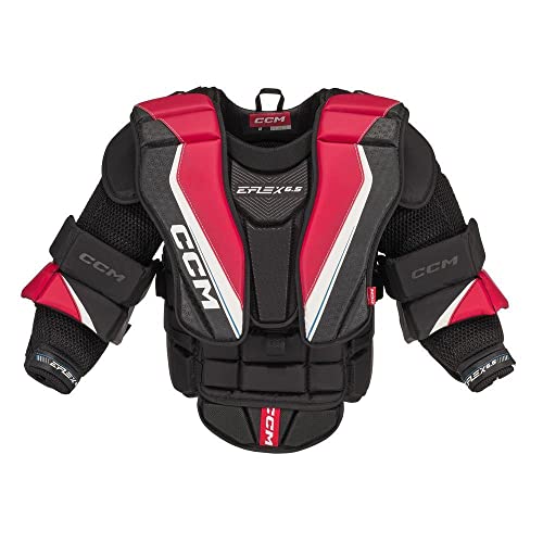 CCM EFLEX 6.5 Goalie Brustpanzer Junior, schwarz/rot/weiß (Gröse: S/M) von CCM