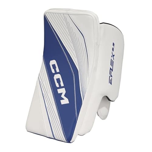 CCM EFLEX 6.9 Eishockey Torwart-Blocker, Intermediate (Weiß, Regulär) von CCM
