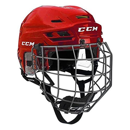 CCM HTC Tacks 310 Ice Hockey Helmet with Cage Senior Red M von CCM