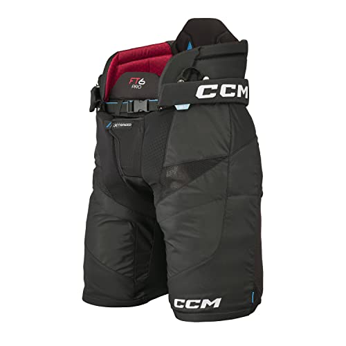 CCM JetSpeed FT6 PRO Eishockeyhose für Herren, Senior (Schwarz, Größe: L) von CCM