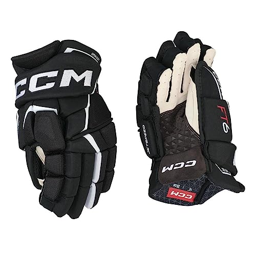 CCM Jetspeed FT6 Eishockey Handschuhe Junior (Schwarz/Weiß, Gröse: 11) von CCM