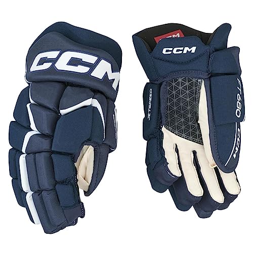 CCM Jetspeed FT680 Eishockey Handschuhe Senior (Navy/Weiß, Größe: 14) von CCM