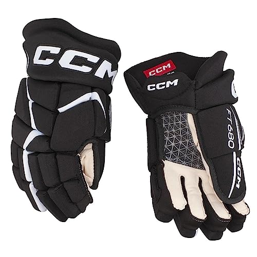 CCM Jetspeed FT680 Eishockey Handschuhe Senior (Schwarz/Weiß, Größe: 13) von CCM