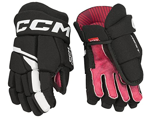 CCM Next Eishockey Handschuhe Youth (Schwarz/Weiß, Größe: 08) von CCM