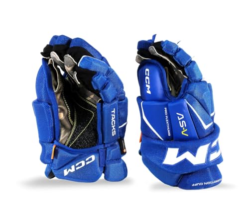 CCM Super Tacks AS-V Handschuhe Senior (Königsblau/Weiß, 15 Zoll) von CCM