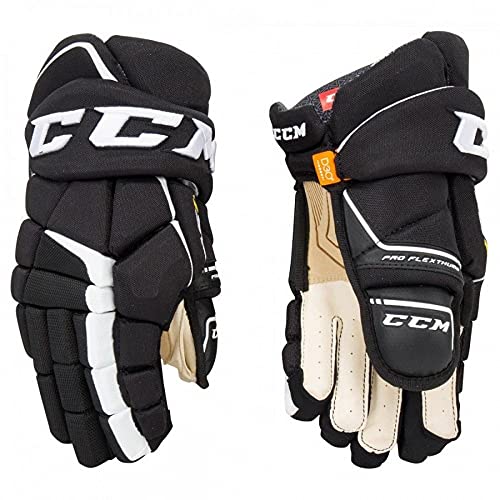 CCM Super Tacks AS1 Handschuhe Junior, Größe:12 Zoll, Farbe:schwarz/weiß von CCM