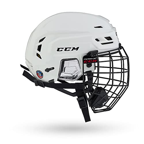 CCM Tacks 210 Combo Senior Whites Eishockey Helm von CCM