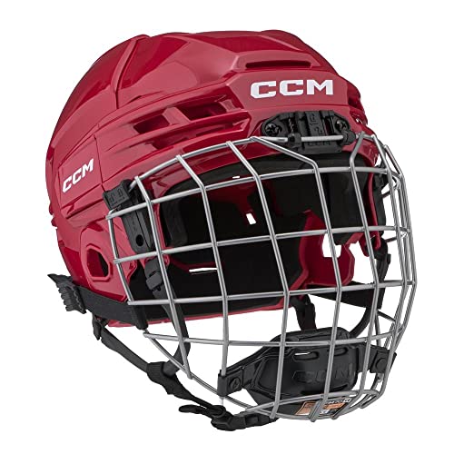 CCM Tacks 70 Helm Combo Bambini, Größe:Junior, Farbe:Rot von CCM