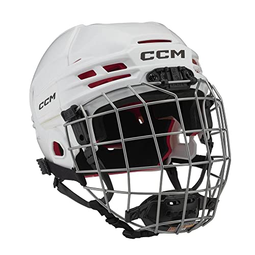 CCM Tacks 70 Helm Combo Bambini, Größe:Junior, Farbe:Weiss von CCM