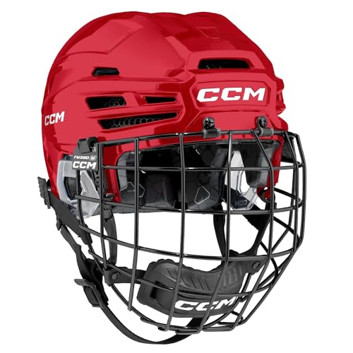 CCM Tacks 920 Senior Hockeyhelm mit Käfig-Kombination (Rot, L) von CCM