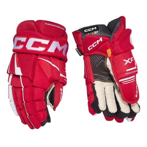 CCM Tacks XF Junior Eishockey Handschuhe (Rot/Weiß, 11 Zoll) von CCM