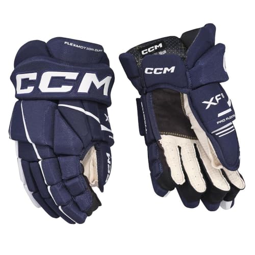 CCM Tacks XF80 Junior Eishockey Handschuhe (Navy/Weiß, 11 Zoll) von CCM