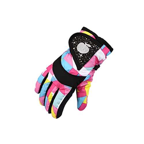 CCOOfhhc 4-7 Jahre Skihandschuhe für Kinder Jungen Mädchen Handschuhe Winter Warm Wasserdicht und Winddichte Sporthandschuhe Verdickt Fingerhandschuhe Winterhandschuhe mit Klettverschluss von CCOOfhhc