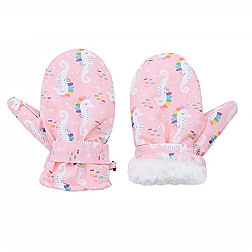 CCOOfhhc Kinder Ski Handschuhe Fäustlinge Skihandschuhe Winter Kinderhandschuhe Wasserdicht Winddicht Handschuhe JWinterhandschuhe Junge und Mädchen für 1-6 Jahre (I, M) von CCOOfhhc