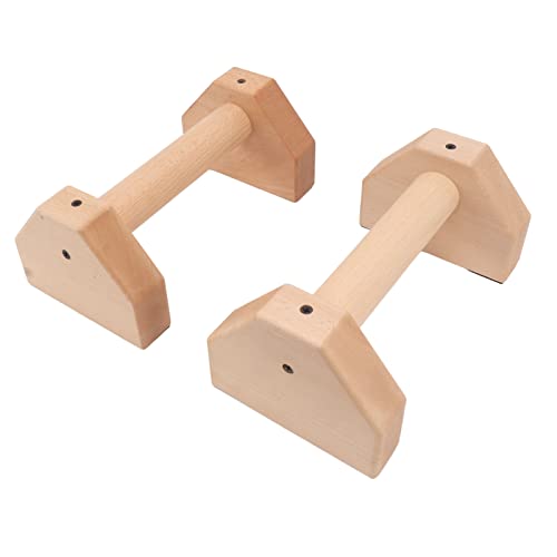 2 Stück Push-Up-Ständer aus Holz, Rutschfeste Liegestützstangen, Parallettes-Griffständer aus Holz, Heimtrainingsausrüstung für Drinnen und Draußen (25 cm) von CDQL