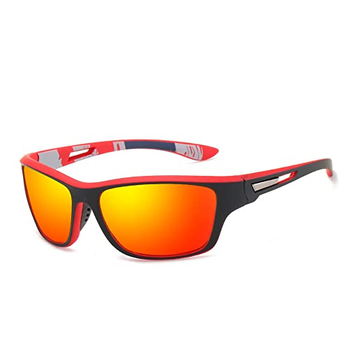 CEAeis Outdoor-Sportsonnenbrille mit blendfreien polarisierten Gläsern, polarisierte Sport-Sonnenbrille für Herren (Red) von CEAeis