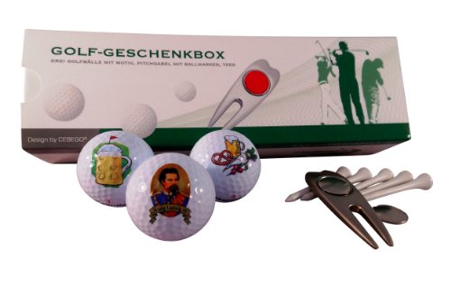 Golf Geschenkbox BAVARIA in Geschenkbox,Golfset mit Bällen und Zubehör von CEBEGO®