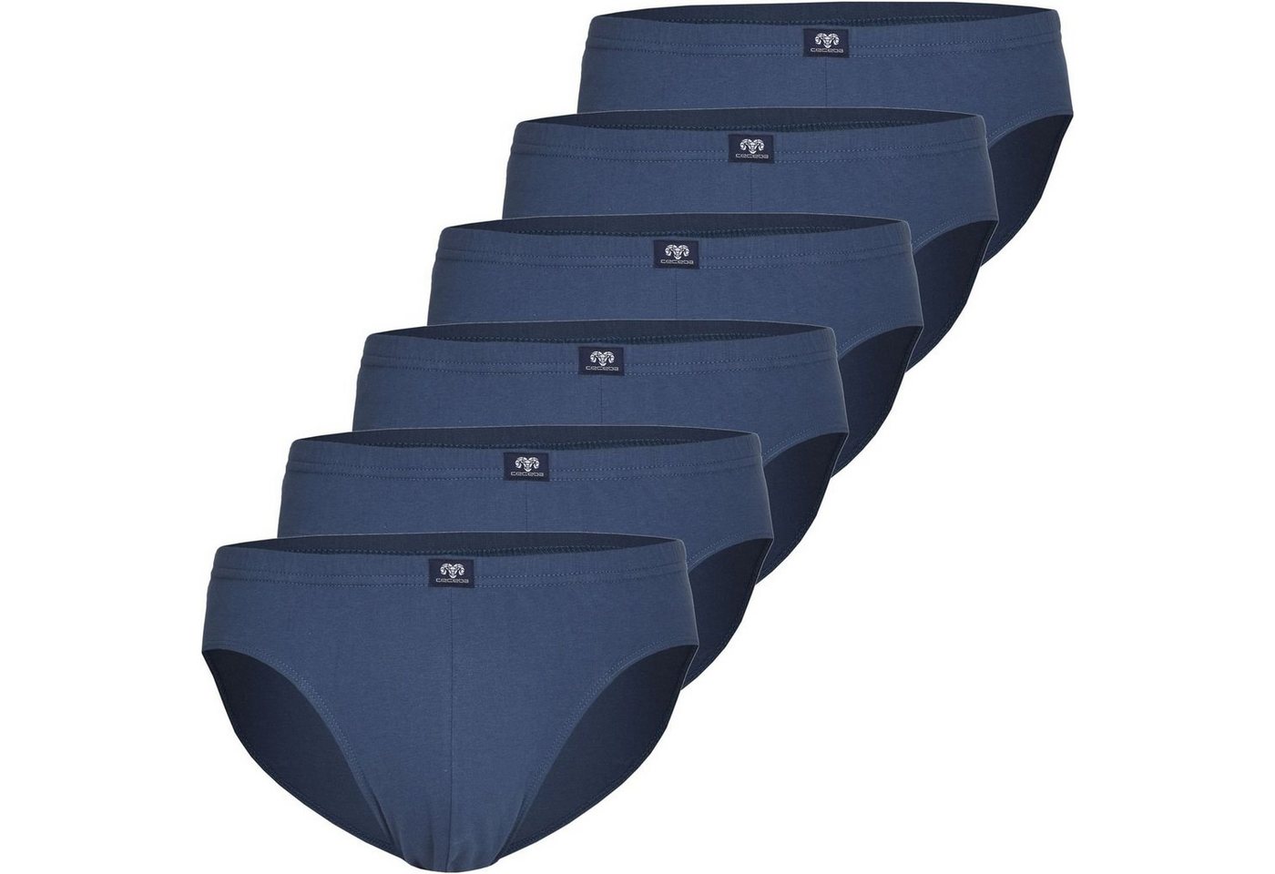 CECEBA Slip 6er Pack Sport Slip Herren Unterhose Sparpaket schwarz blau (1-St) von CECEBA