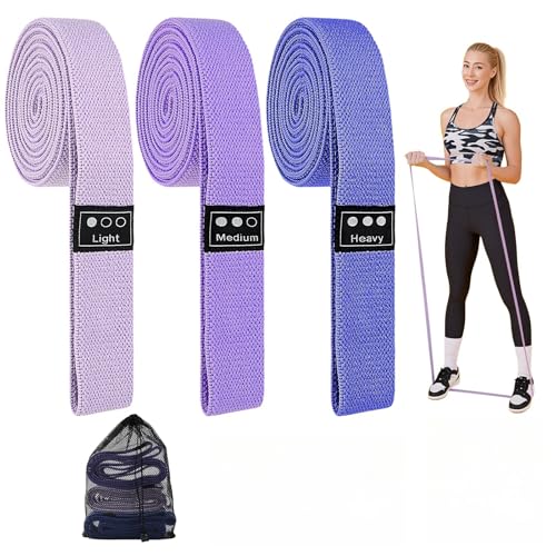 CEILIWEN Fitness Bänder [3er Set], Resistance Bands Lang mit 3 Widerstandsstufen, Widerstandsbänder Lang Set Fitnessband für Frauen/Männer Krafttraining, Yoga, Pilat, Fitness von CEILIWEN