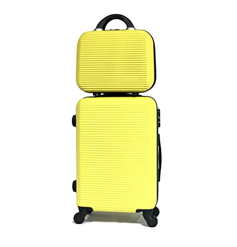 CELIMS ABS Koffer Größe Kabine und Kosmetikkoffer, Gelb (5859), one size von CELIMS
