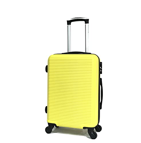 Handkoffer – Kabinengepäck – 55 x 35 x 20 cm, Gelb #5859, Cabine, Mit seinem harten Material wird sie Sie lange begleiten. von CELIMS