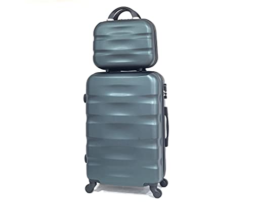 CELIMS Koffer für Kabinen/mittel/groß, mit oder ohne Vanity, französische Marke, Dunkelgrün (5806), Moyen & Vanity von CELIMS