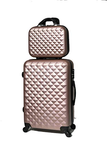 CELIMS Koffer für Kabinen/mittel/groß, mit oder ohne Vanity, französische Marke, Roségold (5802), Moyen & Vanity von CELIMS