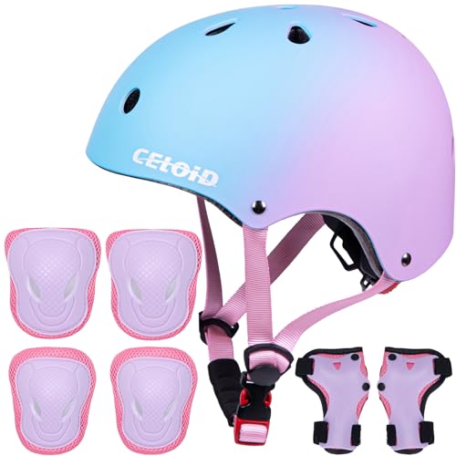 DE-RZ301-Kids Helmet-Set-Blue pink-M von CELOID