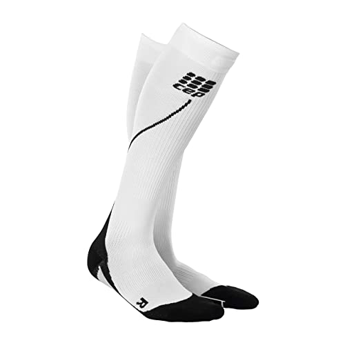 CEP Damen Strumpf Progressive+ Run Socks 2.0, White/Black, Gr. IV von CEP