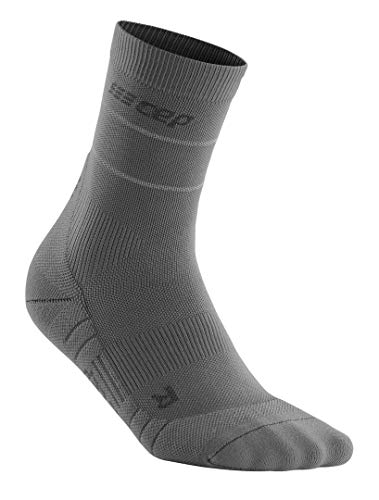 CEP Herren Reflective Mid-Cut Socks Men Laufbekleidung Laufsocken Dunkelgrau - Silber Iii von CEP