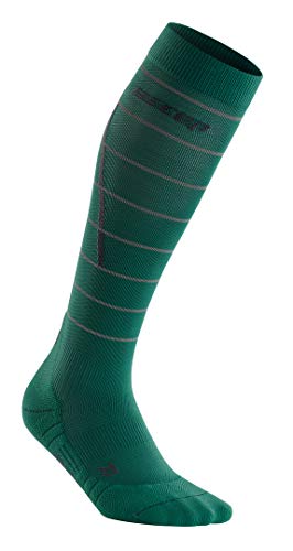 CEP Herren Reflective Socks Laufbekleidung Kompressions-Socken Grün - Silber Iii von CEP