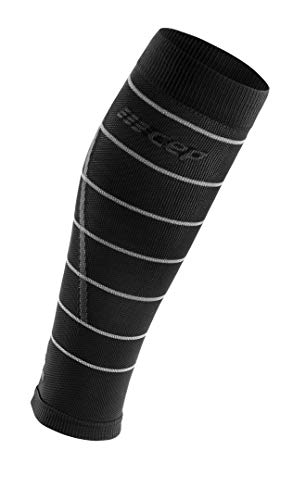 CEP – Reflective Compression Calf Sleeves für Herren | Reflektierende Laufsocken in schwarz | Größe IV von CEP