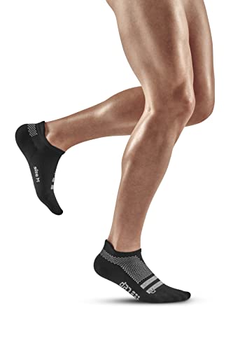 CEP - Training Compression Socks NO Show Unisex | Sneaker Kompressionssocken für Damen und Herren | Atmungsaktive Kurze Sportsocken mit Kompression und Polsterung | Funktionssocken | Black | L von CEP