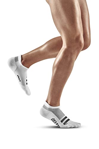 CEP - Training Compression Socks NO Show Unisex | Sneaker Kompressionssocken für Damen und Herren | Atmungsaktive Kurze Sportsocken mit Kompression und Polsterung | Funktionssocken | White | L von CEP