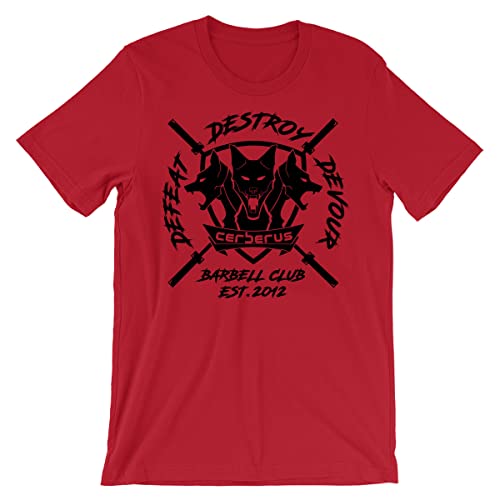 CERBERUS Strength Barbell Club T-Shirt (rot, L) von CERBERUS Strength