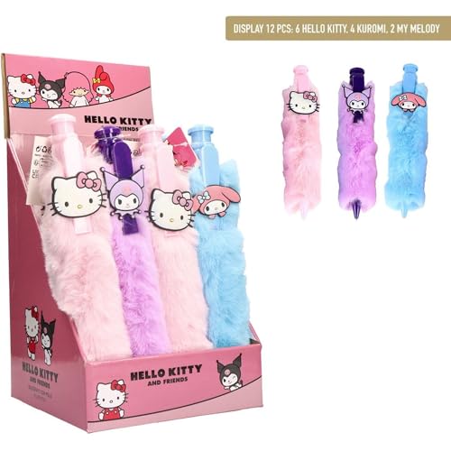 CERDÁ LIFE'S LITTLE MOMENTS Hello Kitty Kuromi Kugelschreiber Kawaii Design Ideal für Schule, Sammler und Liebhaber des Sanrio-Universums, Hello Kitty, Talla única, Lizenzprodukt von CERDÁ LIFE'S LITTLE MOMENTS