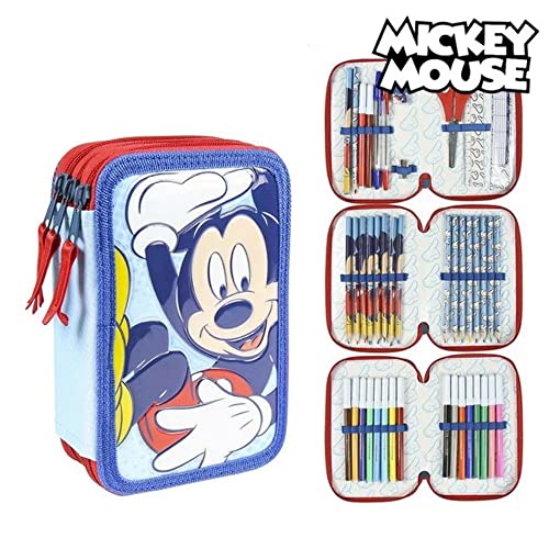 Cerdá - Disney Mickey Mouse Federmappe 3Fach | Flaches Etui Schule Offizieller Lizenz von CERDÁ LIFE'S LITTLE MOMENTS