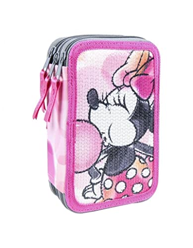 Cerdá - Disney Minnie Mouse Federmappe 3Fach | Flaches Etui Schule Offizieller Lizenz, 12.5 x 19.5 x 6.5 cm von CERDÁ LIFE'S LITTLE MOMENTS