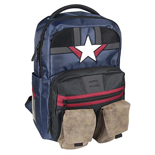 Cerdá Unisex-Kinder Mochila Casual Viaje Capitan Avengers Captain America Lässiger Reiserucksack, Mehrfarbig, 30.0 x 48.0 x 13.5 cm, CRD-2100003081 von CERDÁ LIFE'S LITTLE MOMENTS