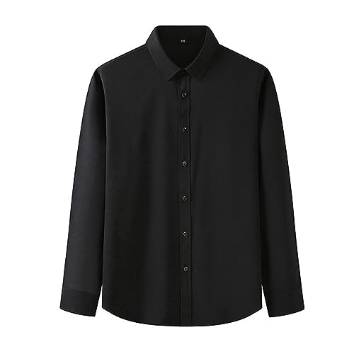 CFQYPZY Herren-Hemden In Übergröße – Modische, Klassische, Lockere Hemden, Einfarbig, Lässige Langarm-Hemden, Herren-Social-Hemden, Business-Hemden, Micro-Stretch-Einreiher-Jacken In Übergröße, Dun von CFQYPZY