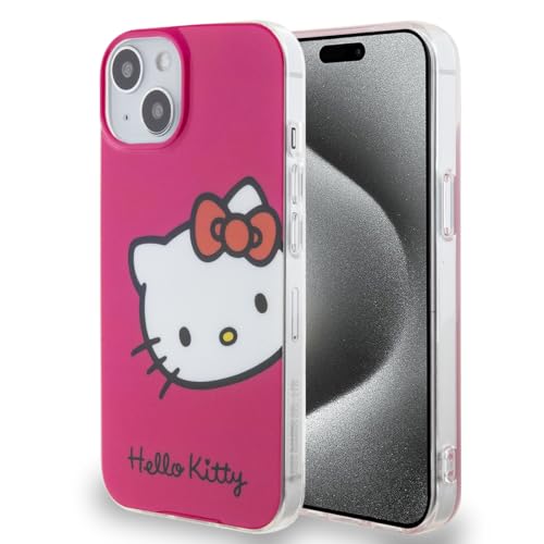 CG MOBILE Hello Kitty Rückseitenschutz für iPhone – Kitty Head – Rosa (iPhone 14 & 13) von CG MOBILE